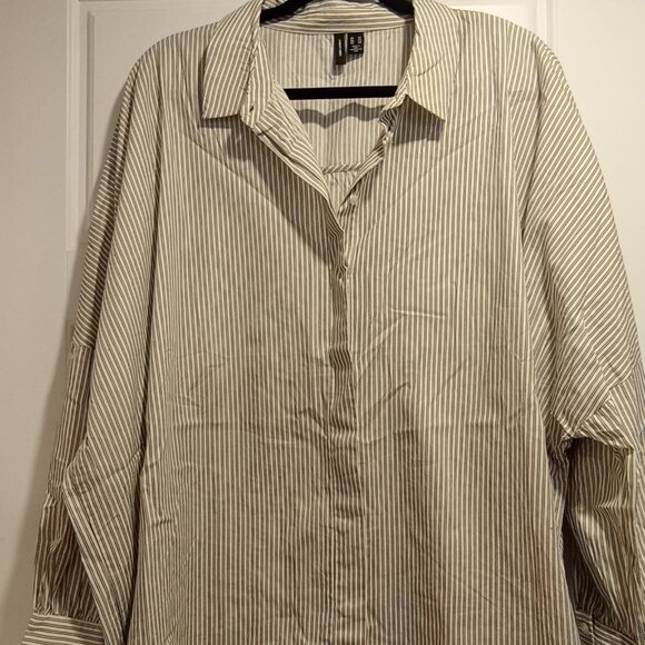 Cotton chemise Black and White US 20 - Picture 1 of 4